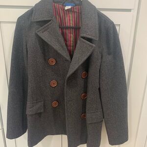 Delia gray pea coat jacket with beautiful lining. Barely worn perfect condition.